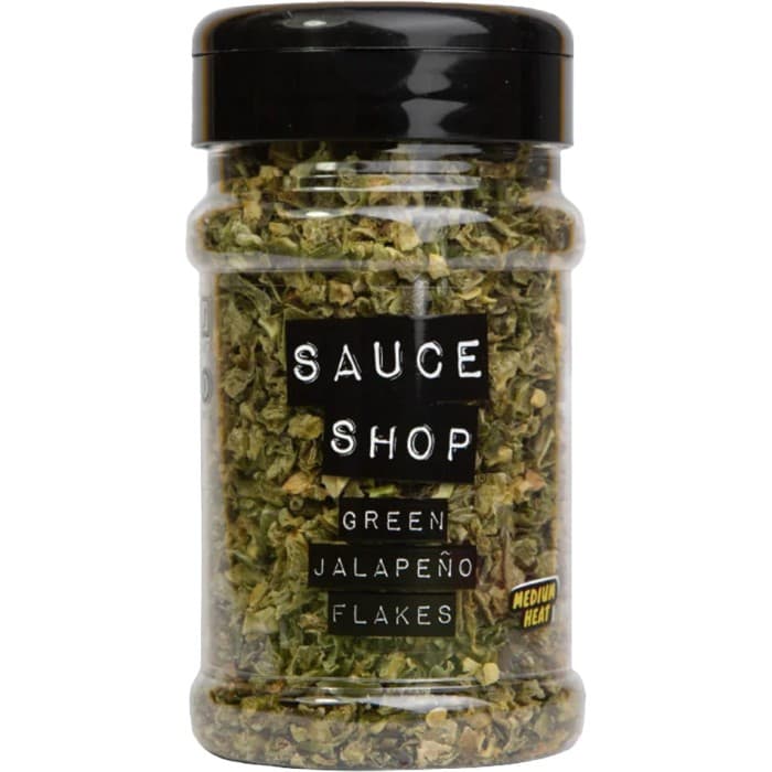 Sauce Shop Green Jalapeno Flakes 50g – från Sauce Shop – 119 kr – hos Delitea
