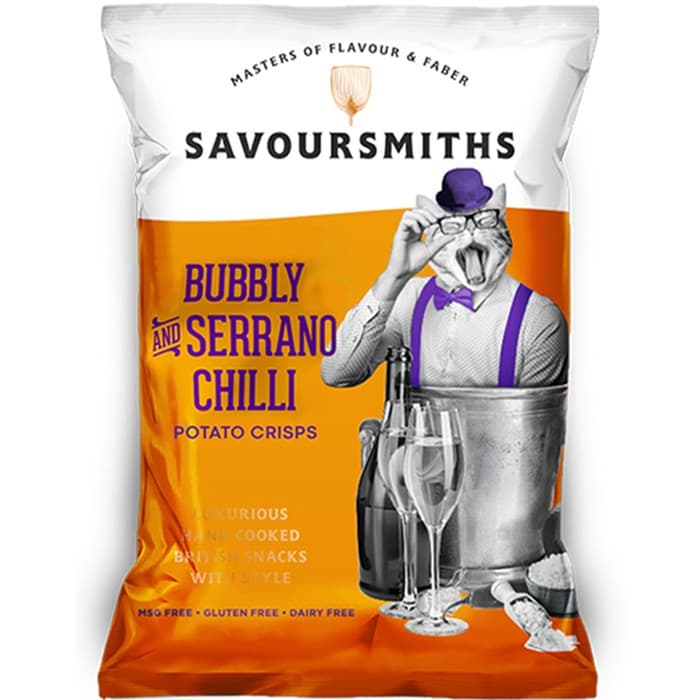 Savoursmiths Bubbly & Serrano Chili 150g – från Savoursmiths – 39 kr – hos Delitea