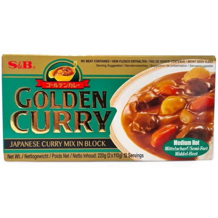 S&B Golden Curry Mix Tärning Medium Japansk 220g från S&B – köp hos Delitea