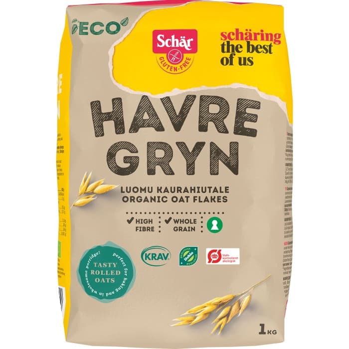 Schär Havregryn Glutenfri 1kg – från Schär – 43 kr – hos Delitea