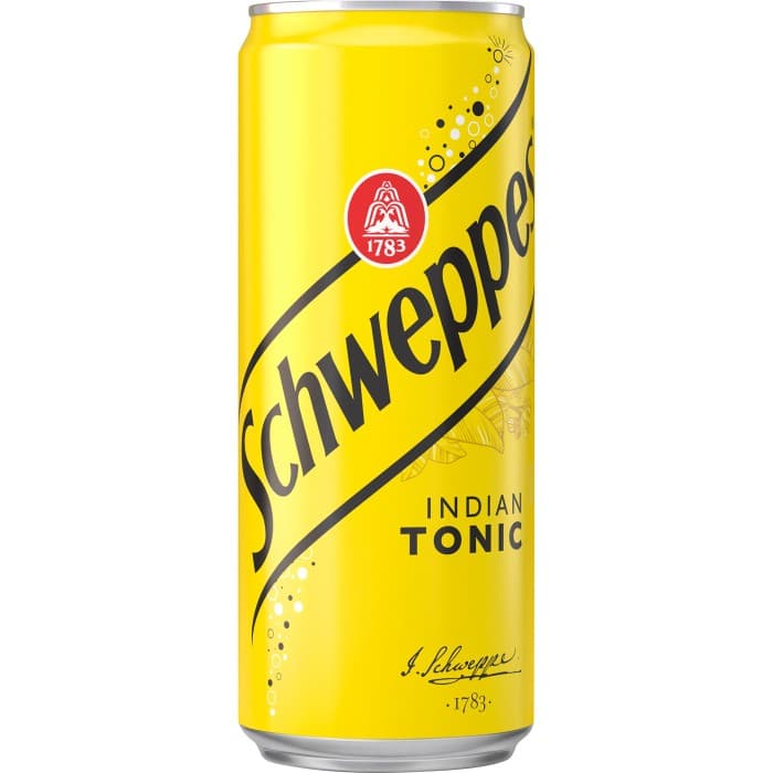 Schweppes Indian Tonic Drinkmix Burk 33cl från Schweppes – köp hos Delitea