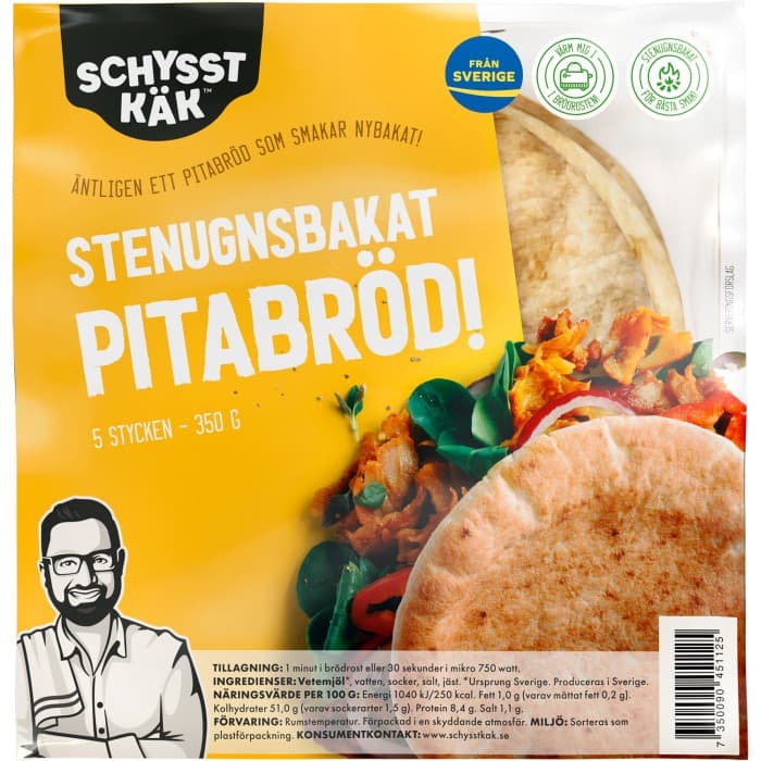 Schysst Käk Pitabröd 350g