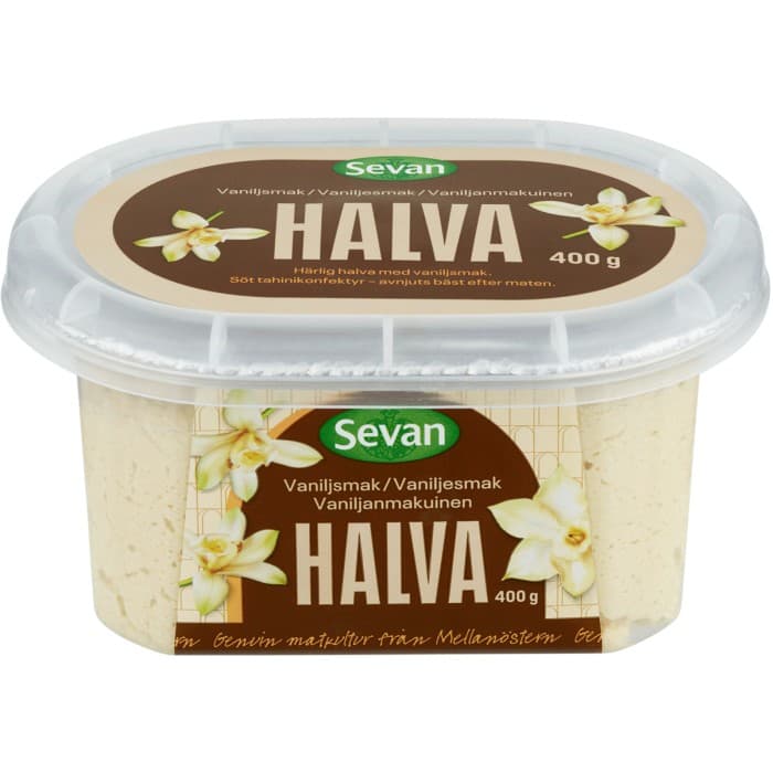 Sevan Halva Söt Sesampasta Vanilj 400g – från Sevan – 43 kr – hos Delitea