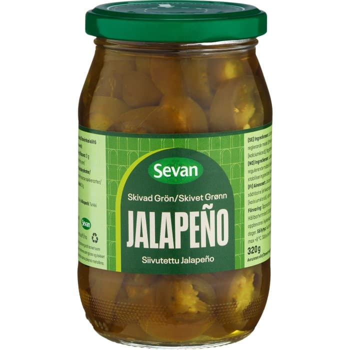 Sevan Skivad Jalapeño 320g – från Sevan – 18 kr – hos Delitea
