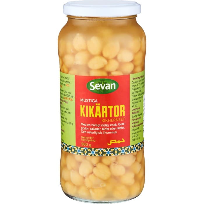 Sevan Kikärtor Glas 560g