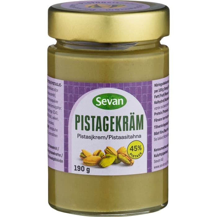 Sevan Pistagekräm 45% 190g