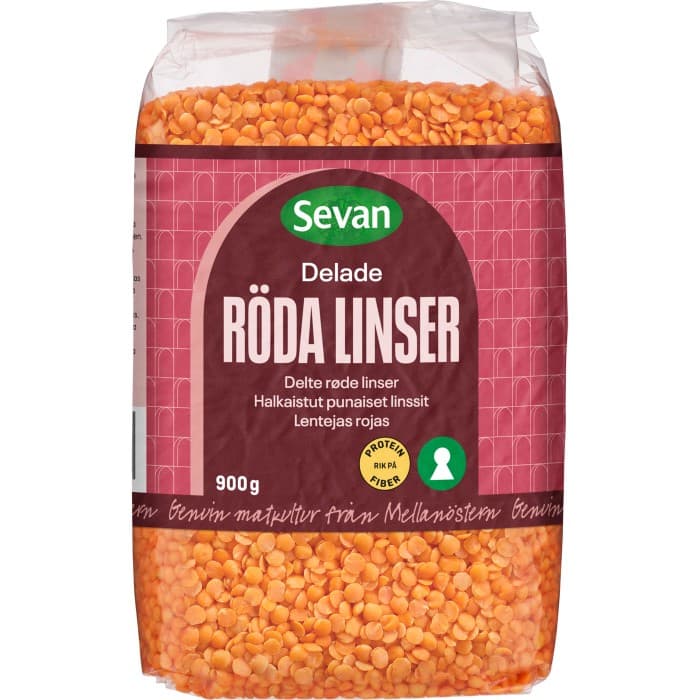 Sevan Röda Linser Delade 900g – från Sevan – 27 kr – hos Delitea