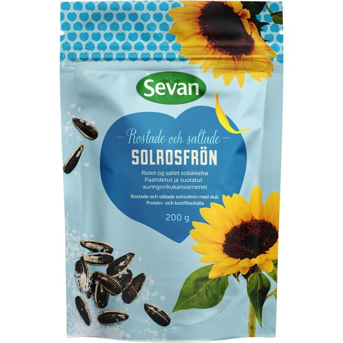 Sevan Solrosfrön Rostade & Saltade 200g – från Sevan – 23 kr – hos Delitea