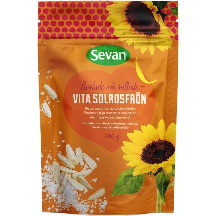 Sevan Vita Solrosfrön Rostade & Saltade 200g – från Sevan – 32 kr – hos Delitea