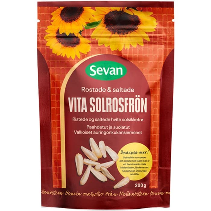 Sevan Vita Solrosfrön Rostade & Saltade 200g – från Sevan – 35 kr – hos Delitea