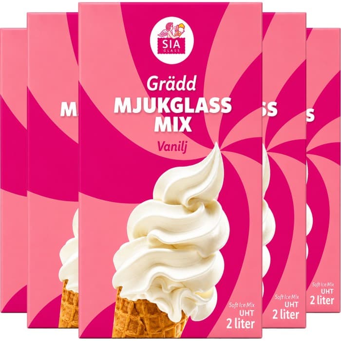 SIA Glass Mjukglassmix Vanilj 6x2L – från SIA Glass – 975 kr – hos Delitea
