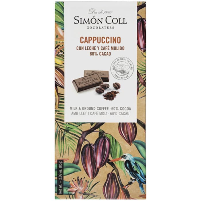 Simón Coll Mjölkchoklad 60% Cappuccino 85g – från Simón Coll – 52 kr – hos Delitea
