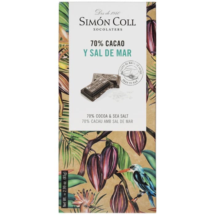 Simón Coll Mörk Choklad 70% med Havssalt 85g – från Simón Coll – 52 kr – hos Delitea