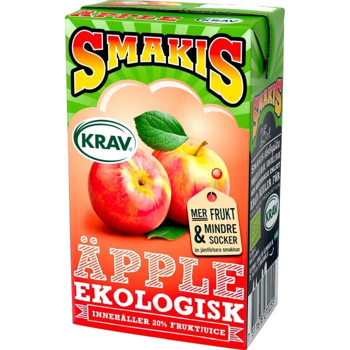 Smakis Fruktdryck med smak av Äpple Ekologisk KRAV 25cl
