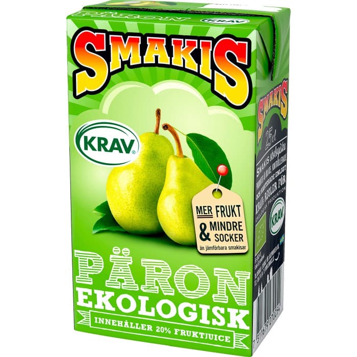 Smakis Fruktdryck med smak av Päron Ekologisk KRAV 25cl