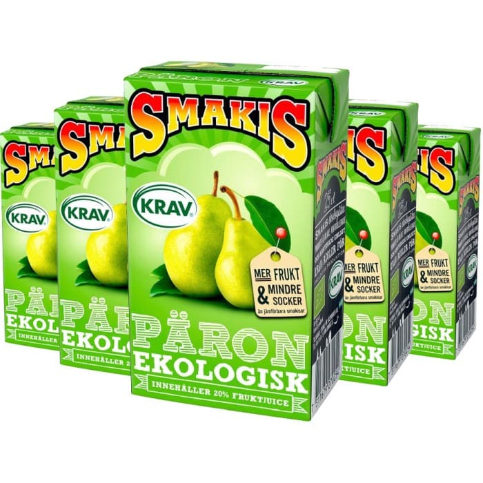 Smakis Fruktdryck med smak av Päron Ekologisk KRAV 27x25cl