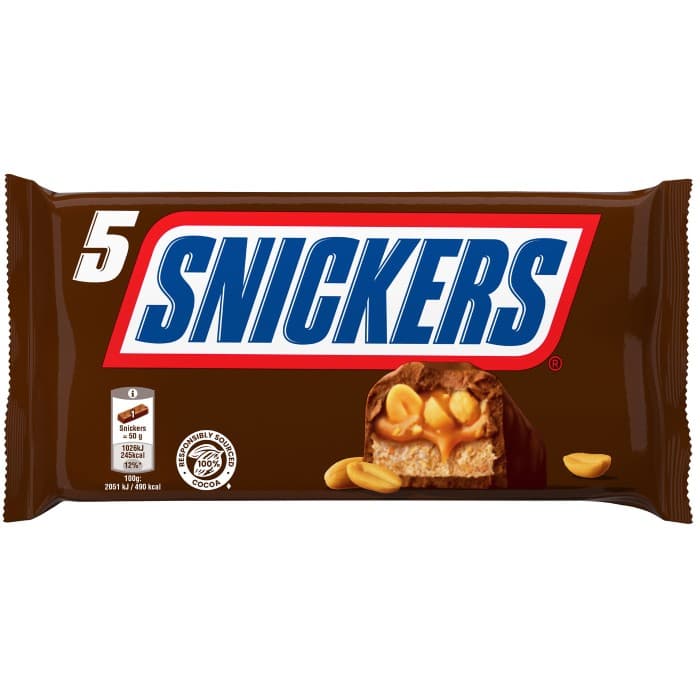 Snickers 5-pack – från Snickers – 59 kr – hos Delitea