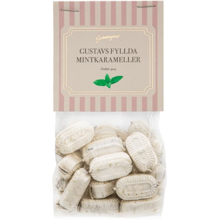 Sockerbageriet Gustavs Fyllda Mintkarameller 175g – från Sockerbageriet – 62 kr – hos Delitea