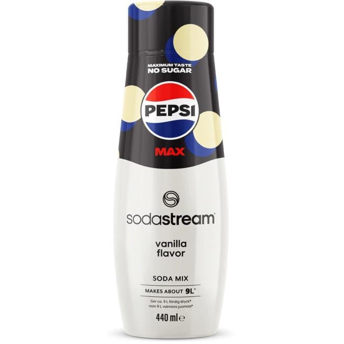 Sodastream Pepsi Max Vanilla Sodamix Drinkmix 44cl – från SodaStream – 65 kr – hos Delitea
