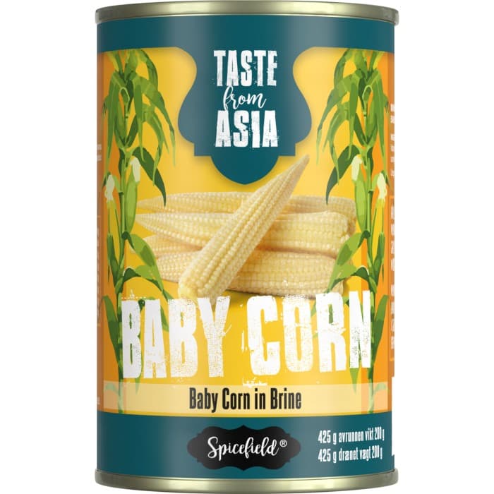 Spicefield Baby Corn In Brine 200g – från Spicefield – 17 kr – hos Delitea