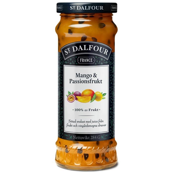 St. Dalfour Passionsfrukt/Mango 284g – från St. Dalfour – 39 kr – hos Delitea