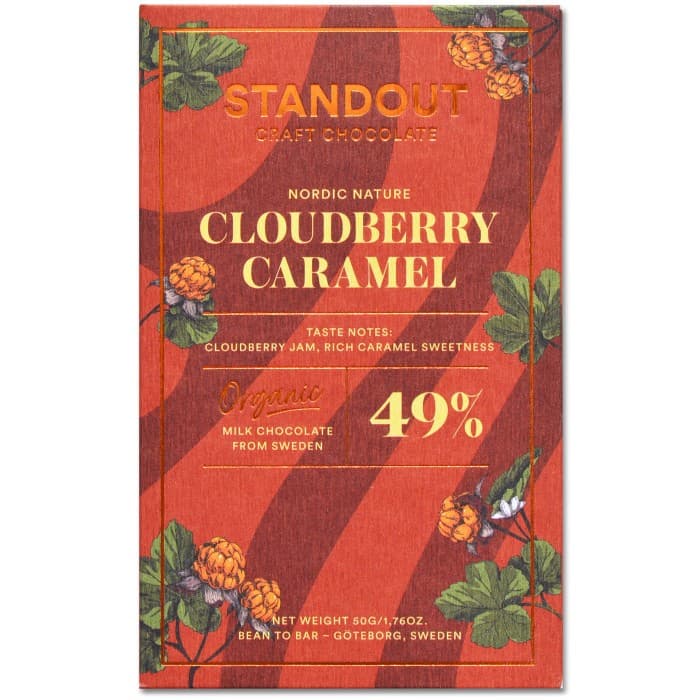 Standout Chocolate Hjortron Karamell 49% 50g – från Standout Chocolate – 79 kr – hos Delitea