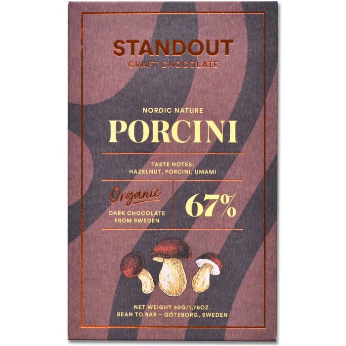 Standout Chocolate Porcini 50g – från Standout Chocolate – 65 kr – hos Delitea