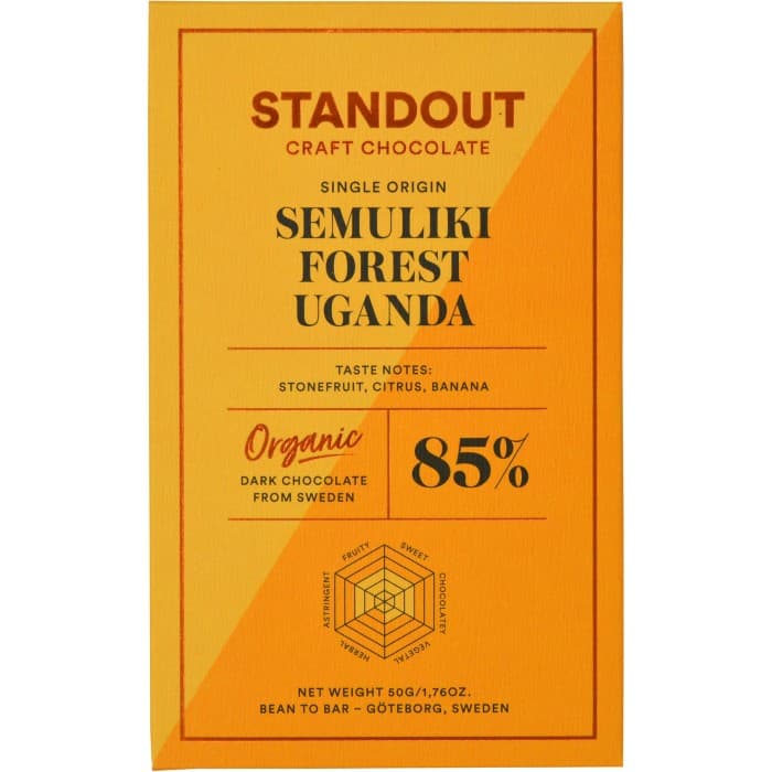 Standout Chocolate Uganda 85% 50g – från Standout Chocolate – 65 kr – hos Delitea