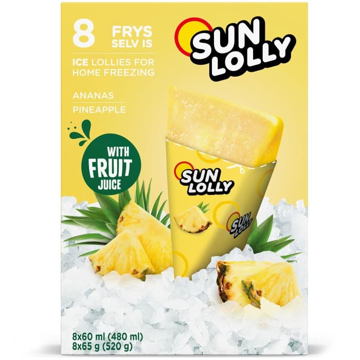 Sun Lolly Glass Pineapple 8-pack – från Sun Lolly – 39 kr – hos Delitea