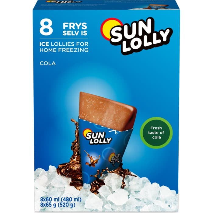 Sun Lolly Isglass Cola 8st från Sun Lolly – köp hos Delitea