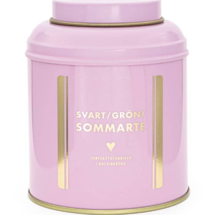 Konfektyrfabriken Svart & Grönt Sommarte i Plåtburk 100g