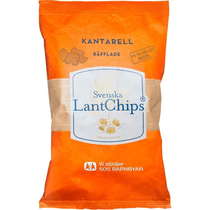 Svenska LantChips Kantarell Räfflade Chips 200g – från Svenska LantChips – 27 kr – hos Delitea
