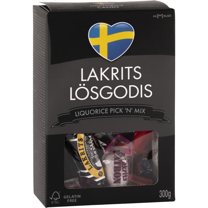 Swedish Fika Lösgodis Liquorice Lakrits 300g – från Swedish Fika by Himmelsö – 59 kr – hos Delitea