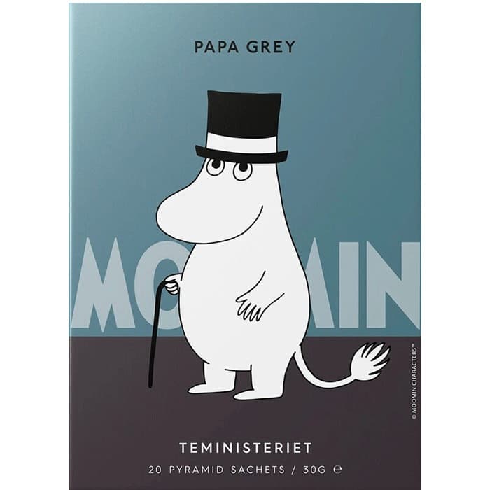 Teministeriet Moomin Papa Grey Svart Te Bergamott 20-pack – från Teministeriet – 141 kr – hos Delitea