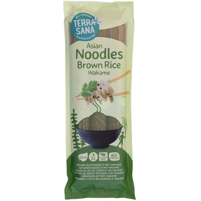 Terra Sana Brown Rice Noodles Wakame 250g – från TerraSana – 65 kr – hos Delitea