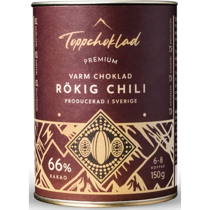 Toppchoklad Varm Choklad 66% Rökig Chili 150g