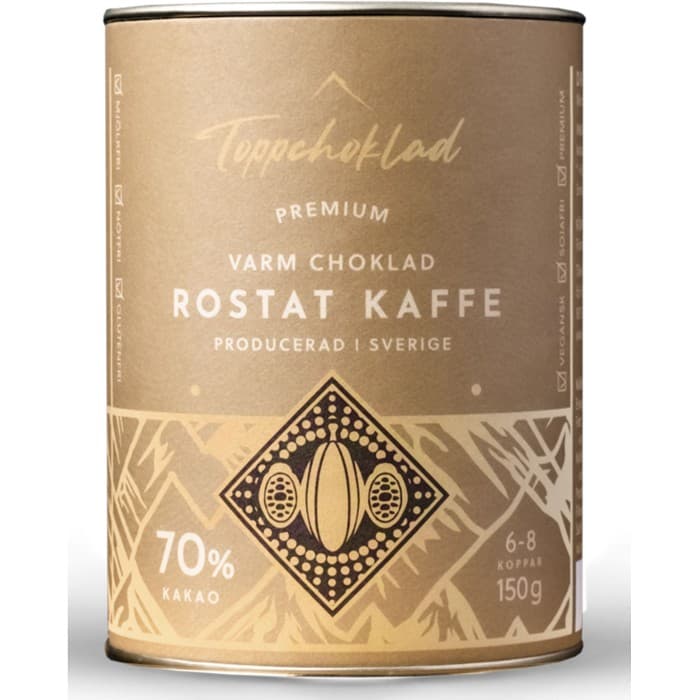 Toppchoklad Varm Choklad 70% Rostat Kaffe 150g