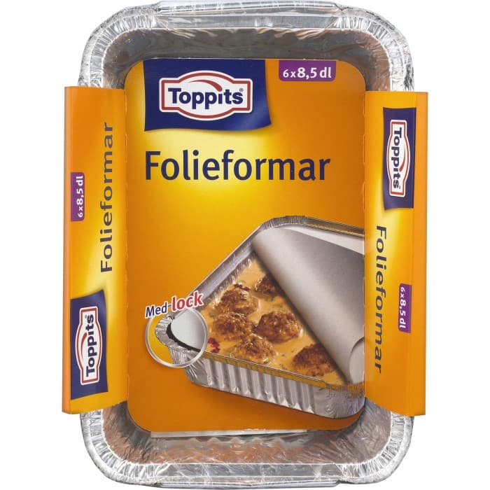 Toppits Folieform med Lock 8,5dl 6st
