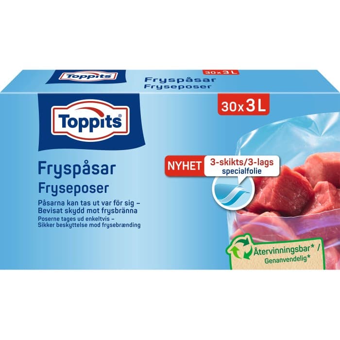 Toppits Fryspåsar 3L 30st