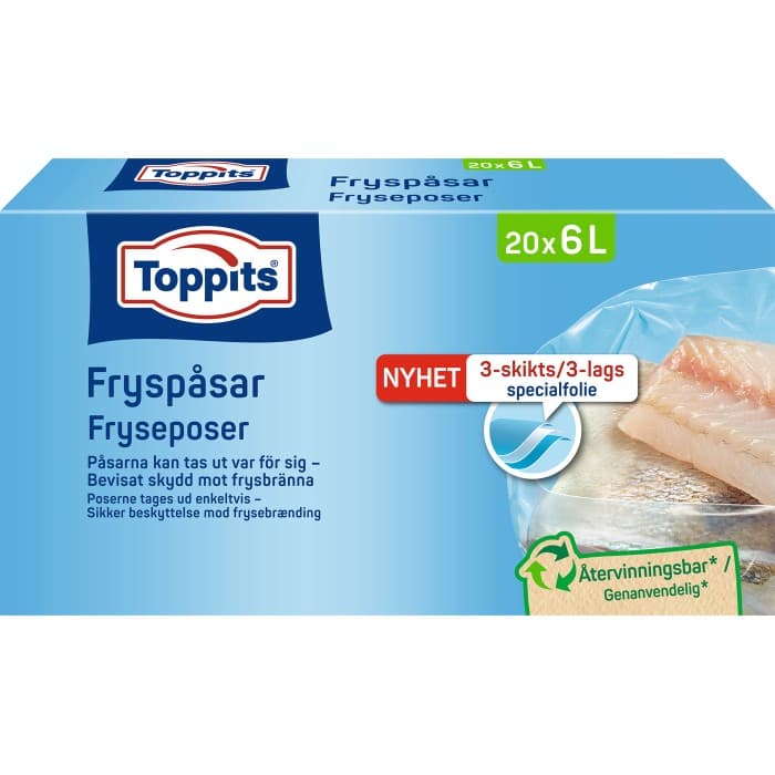 Toppits Fryspåsar 6L 20st