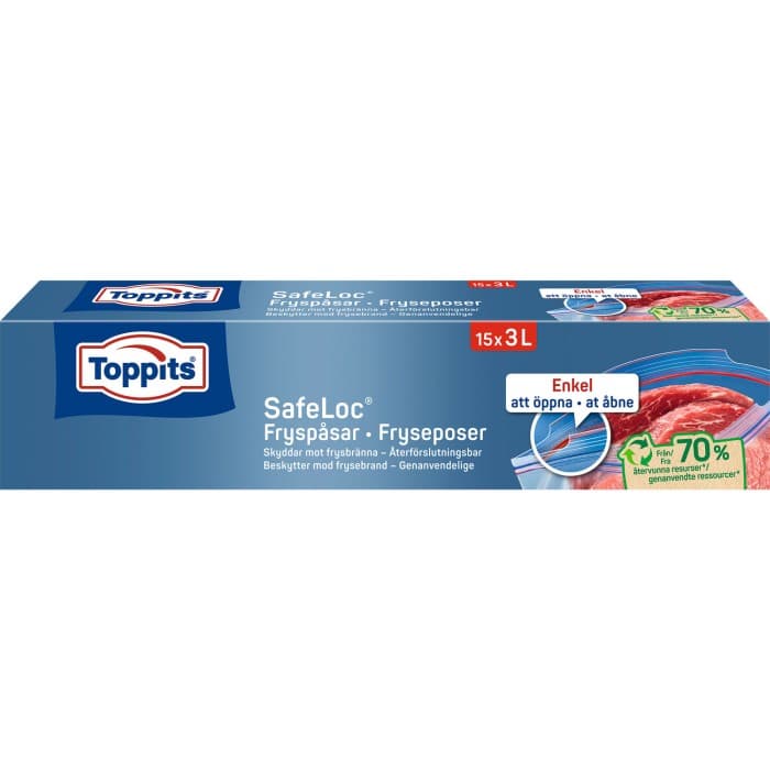 Toppits Safeloc 3L 15-pack