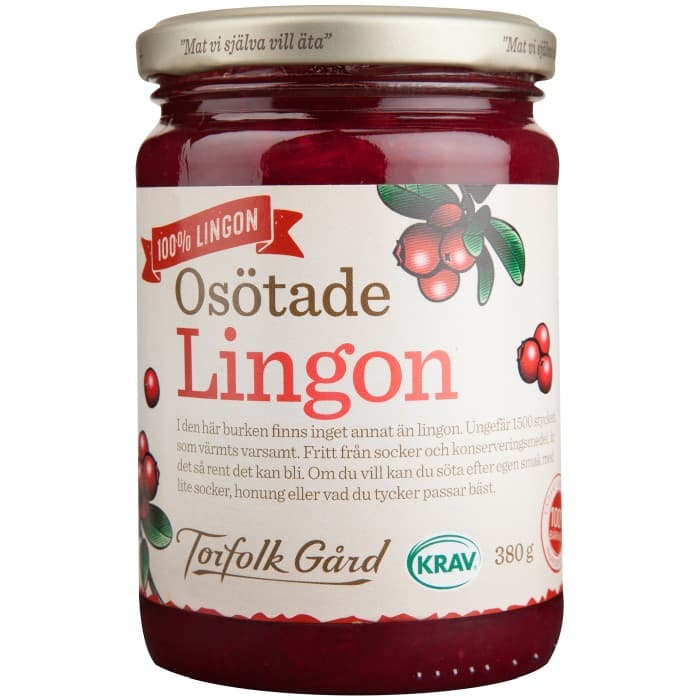 Torfolk Gård Osötad Lingonsylt 380g