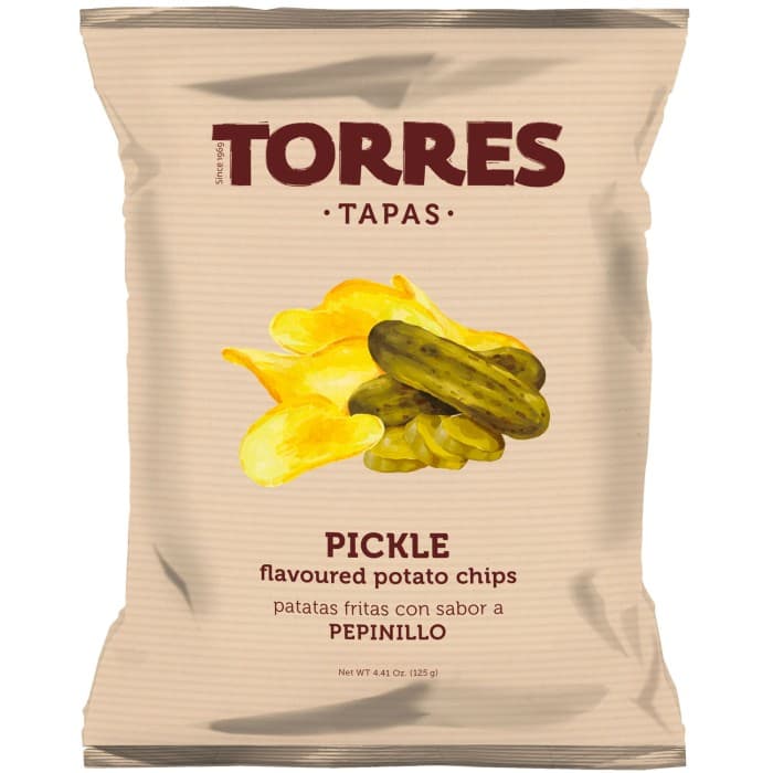 Torres Tapas Chips med smak av Pickles 125g – från Torres – 55 kr – hos Delitea