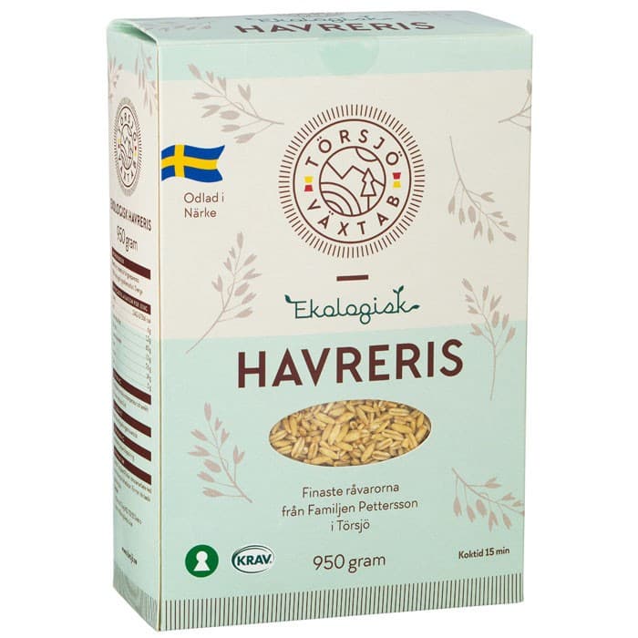 Törsjöväxt Ekologiskt Havreris 950g – från Törsjöväxt – 46 kr – hos Delitea