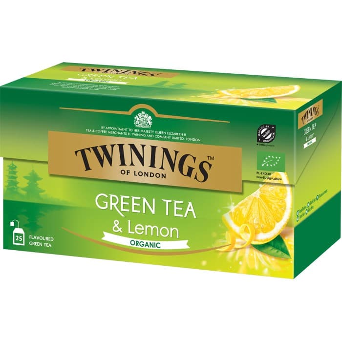 Twinings Grönt Te & Citron Tepåsar 25-pack – från Twinings – 42 kr – hos Delitea