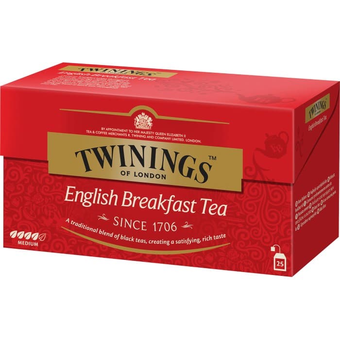 Twinings Te English Breakfast Tepåsar 25-pack – från Twinings – 42 kr – hos Delitea