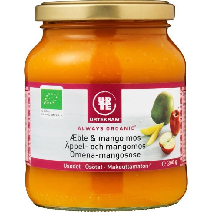 Urtekram Äppel- & Mangomos 360g