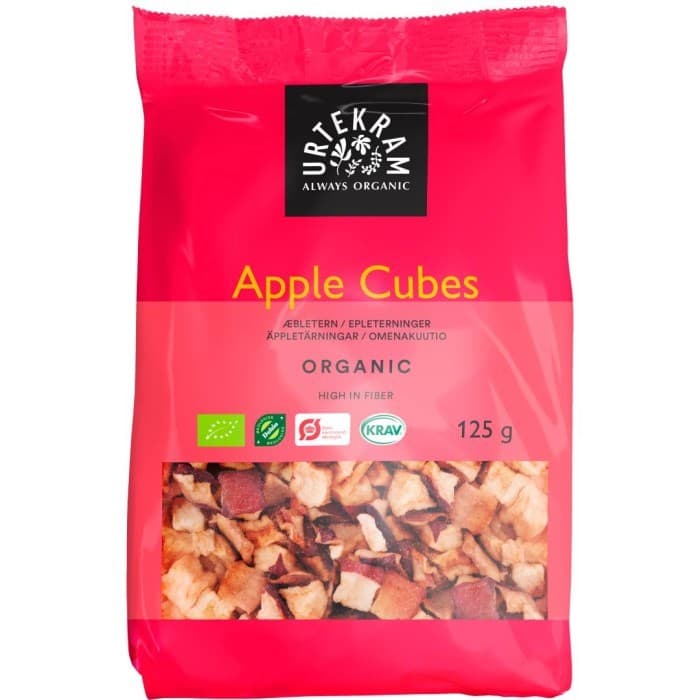 Urtekram Äppeltärningar 125g – från Urtekram – 45 kr – hos Delitea