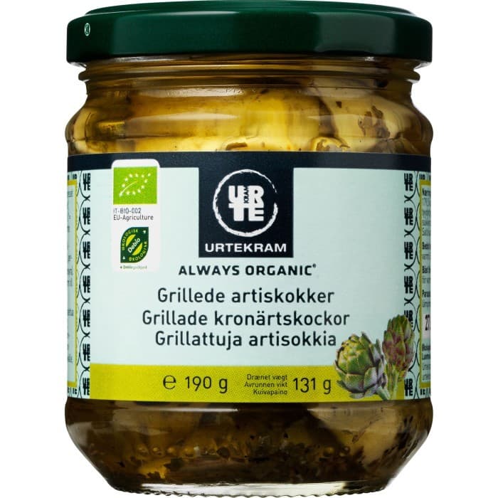 Urtekram Grillade Kronärtskockor 190g – från Urtekram – 55 kr – hos Delitea