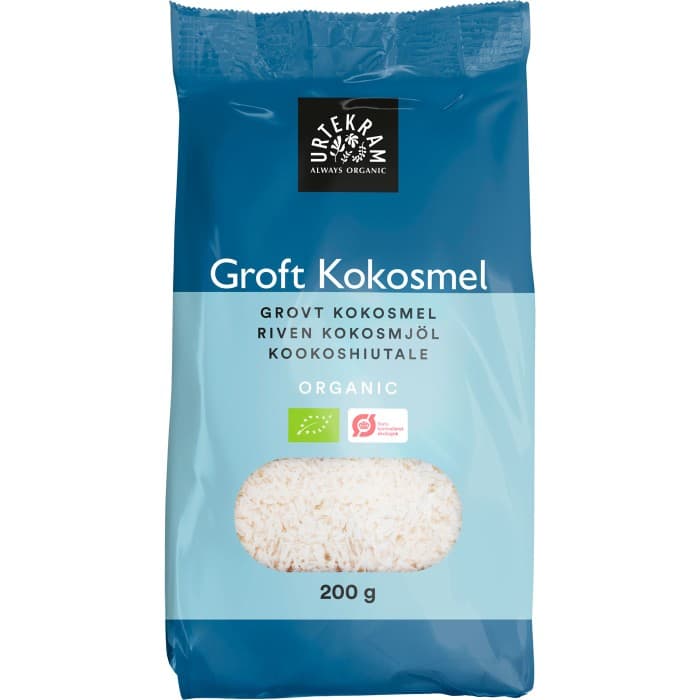 Urtekram Grovt Kokosmjöl 200g – från Urtekram – 36 kr – hos Delitea